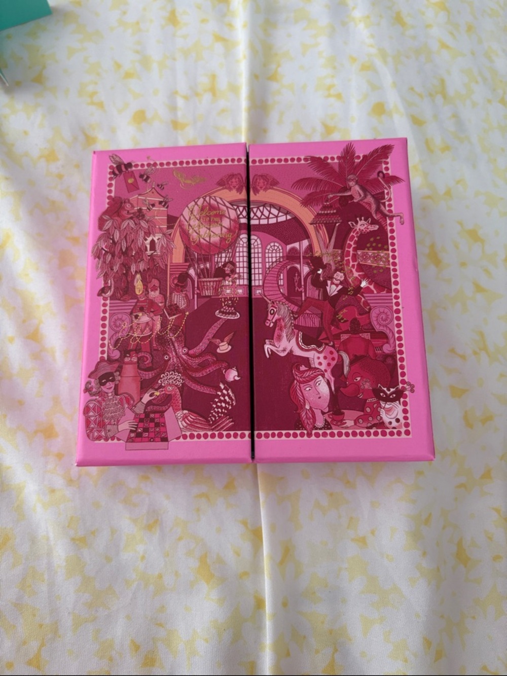 Pink Illustrated Decorative Box